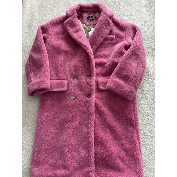 J.Crew $269 Women's Relaxed Sherpa Blend Topcoat in Dusty Bloom Size XS - Picture 4 of 8